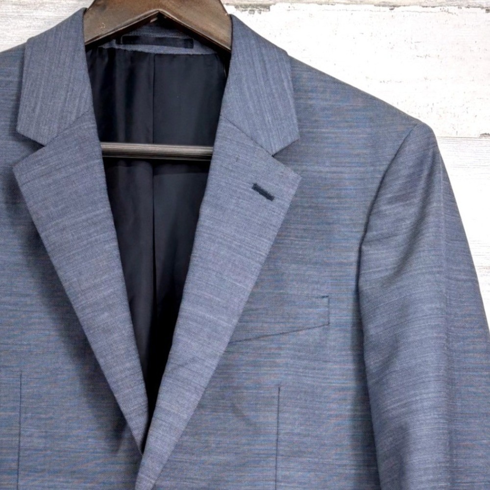 Theory Chambers SV Blazer Mens 36R Blue NEW Sharkskin Wool Sport Coat ***READ